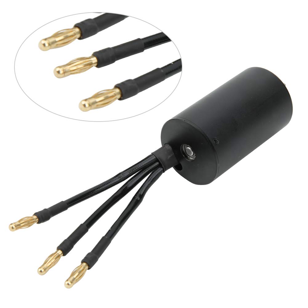 Cryfokt Motor sin Escobillas Impermeable de Alta Eficiencia, 4, 12 Ranuras, para Coche RC, 2600 KV, Negro (3300KV)