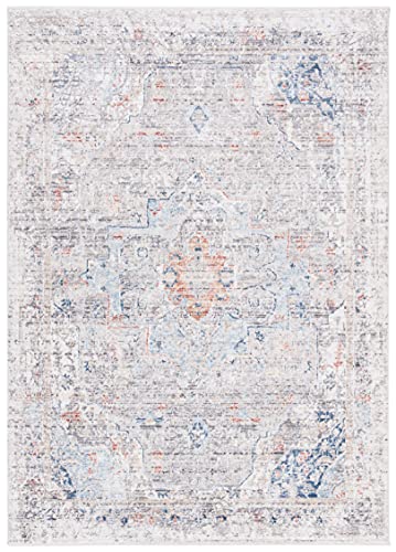 Safavieh Dream Collection Contemporary Rug for Living Room Dining Room Bedroom Short Pile Grey and Multi 3ft x 60 Inch - Image 3