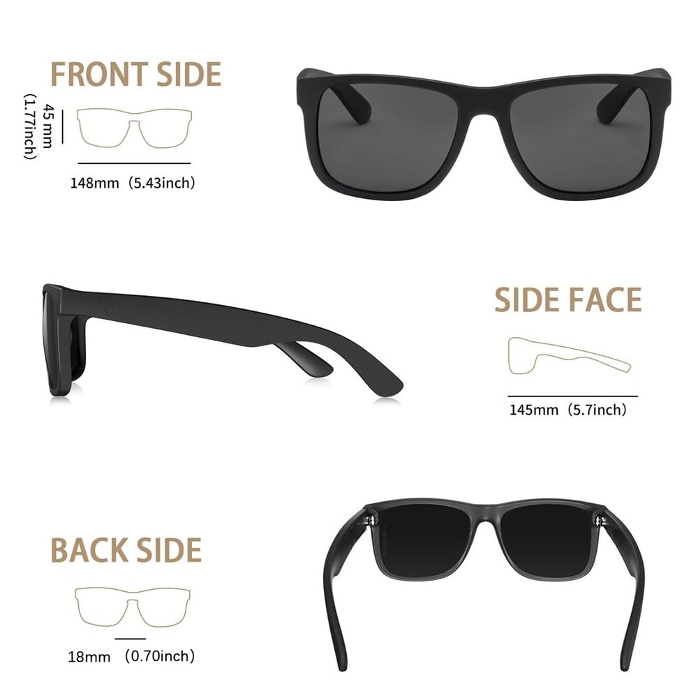 Sonnenbrille für große, breite Köpfe, Herren, TR90, ultraleicht, UV400-Schutzbrille