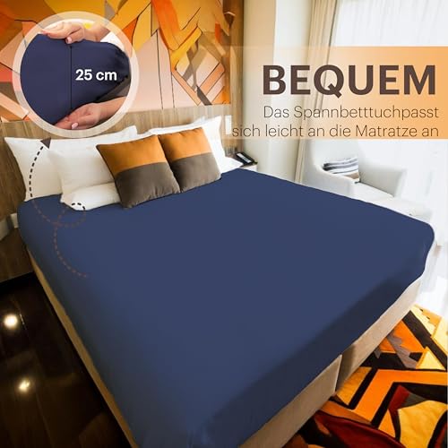 NatureMark Jersey Spannbettlaken, Spannbetttuch 100% Baumwolle in vielen Größen und Farben MARKENQUALITÄT ÖKOTEX Standard 100… – Ansicht 5