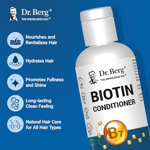 Dr. Berg Biotin Conditioner for Men & Women (Improved High-Performance Formula) - Independently Tested & Certified Paraben- Sulfate- & Silicone-Free - Infused w/Biotin, Argan & Botanicals - 8 Fl oz Detail