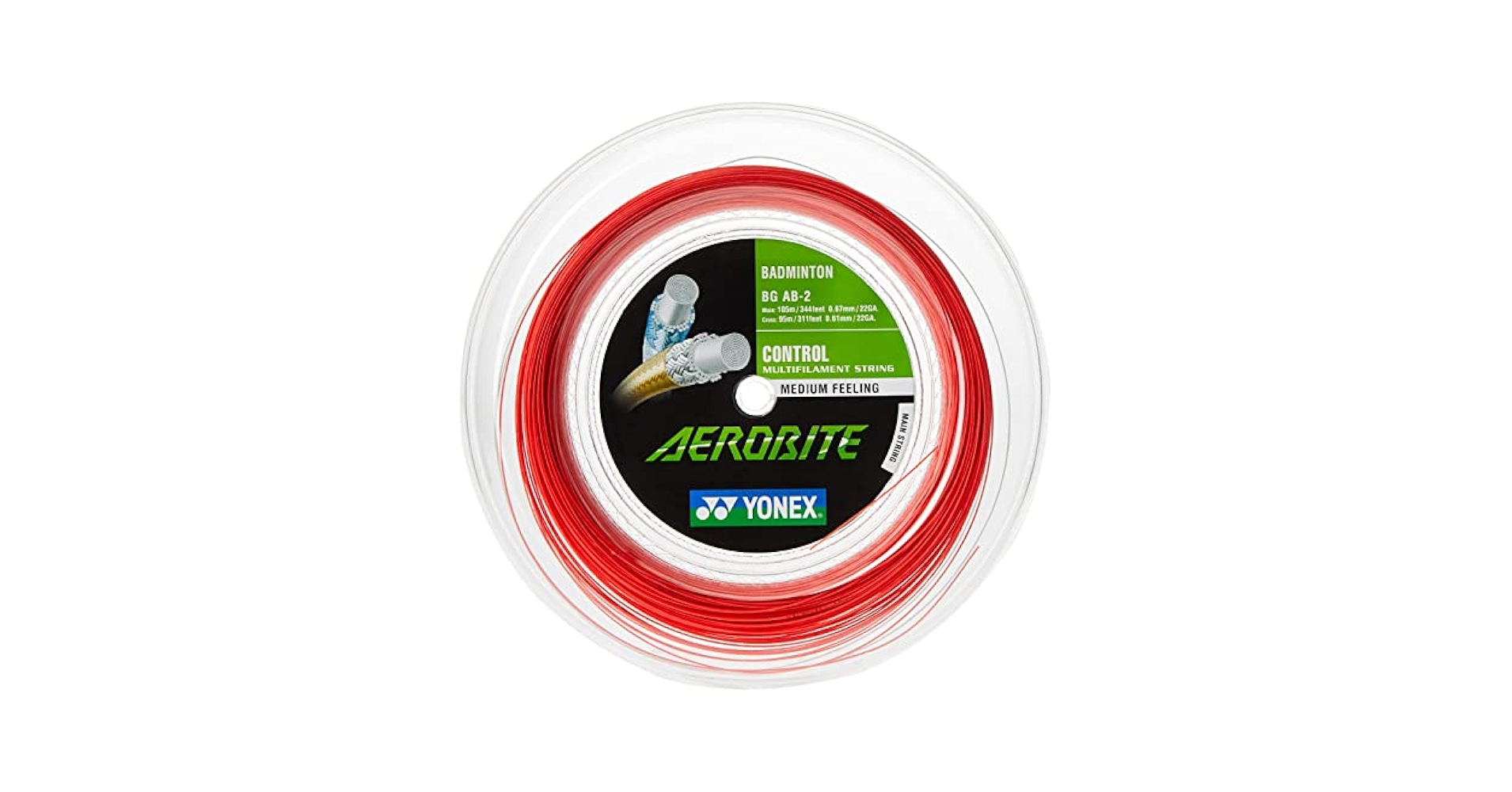 YONEX AEROBITE ガット 200m レッド/クリア Amazon | ヨネックス YONEX バドミントンガット・ストリング