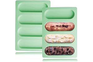Premium Nonstick 2-Pack Silicone Hot Dog Bun Molds for Effortless Baking