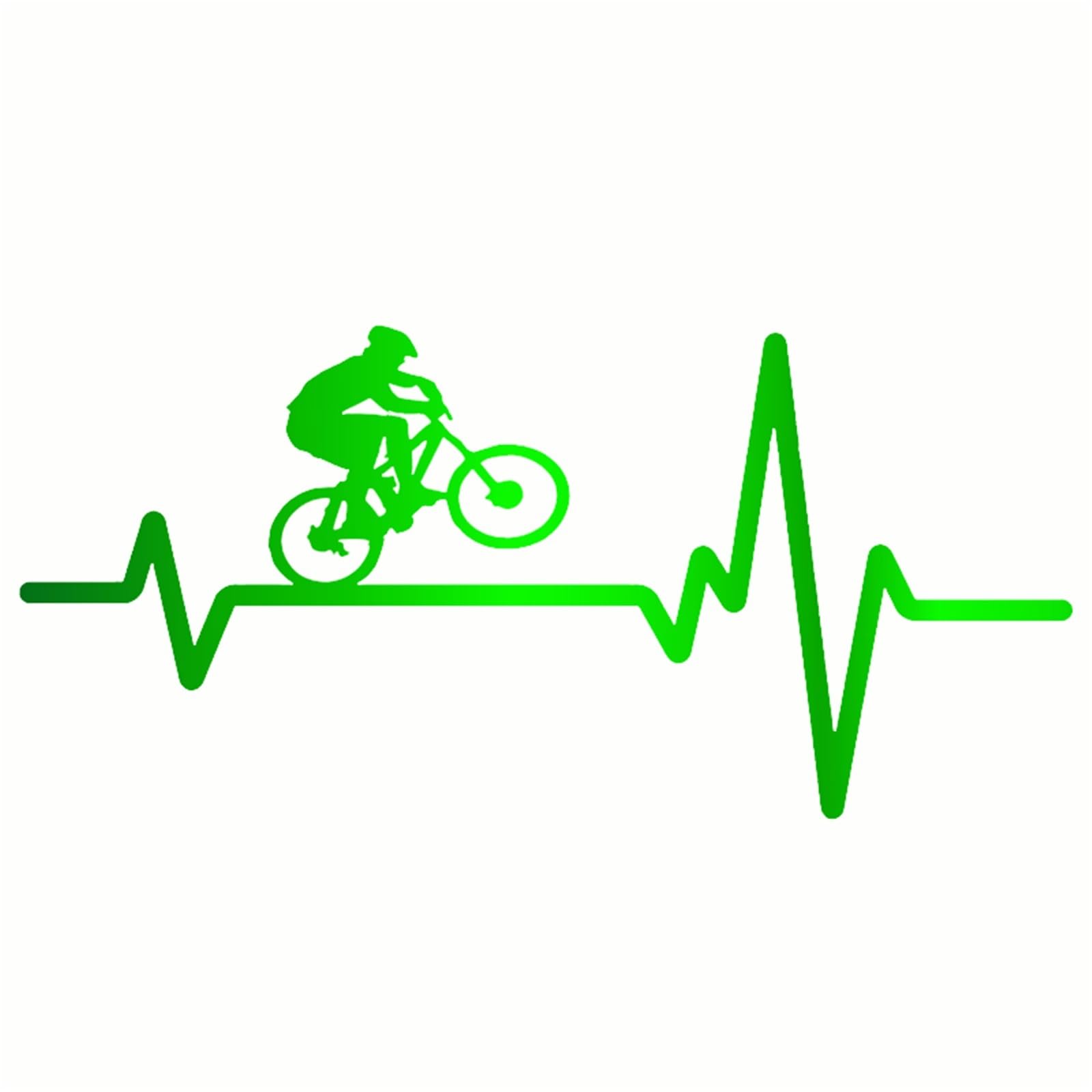 HAfgDJ Motorcycle Car Sticker Cycling Mountain Bike Helmet Heartbeat Stickers and Decals Funny Stickers On Car Styling Creative
