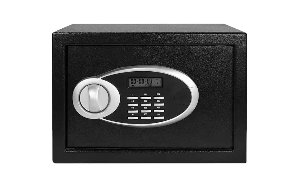 DRMS Store Digital Electronic Safe Locker/Safe Box/Cash Locker/Jewellery Locker/Home Safe with Dual Security Key & Password - H250xW350xD250mm Used in Homes, Shops, Hotels !1 year warranty!