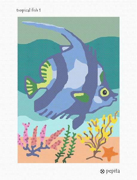 Pepita Needlepoint kit: Tropical Fish 1, 7