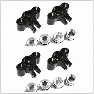 EPTNNASO for 1/16 Mini E-Revo Slash Summit 7034 Aluminum Front + Rear Knuckle Arm Black - 4pcs Set