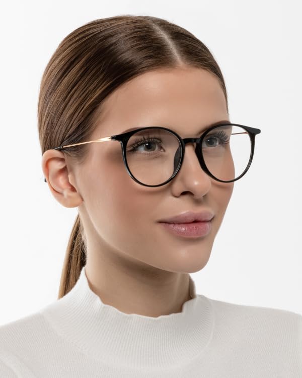 Image of Blue Light Blocking Glasses for Women Round Frame