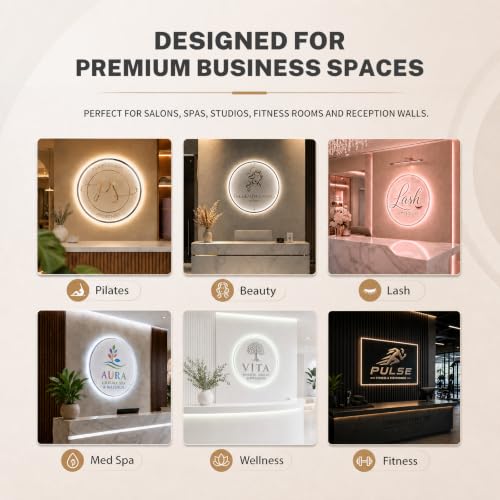 Image of Custom LED Backlit Acrylic Logo Sign for Business Office Reception Wall | Premium Halo Lighting, Precision Laser Cut, Business Logo Sign, Indoor Branding, Multiple Sizes, Easy Installation