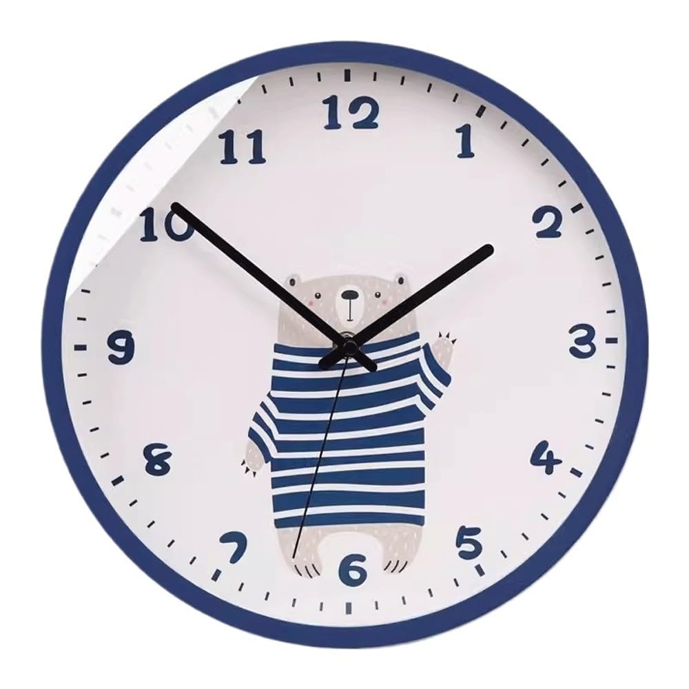 J9V4G6S3B5 Analogue Wall Clock Silent Clock, Living Room Wall Mounted for Room Decoration(Blue,12 inches)