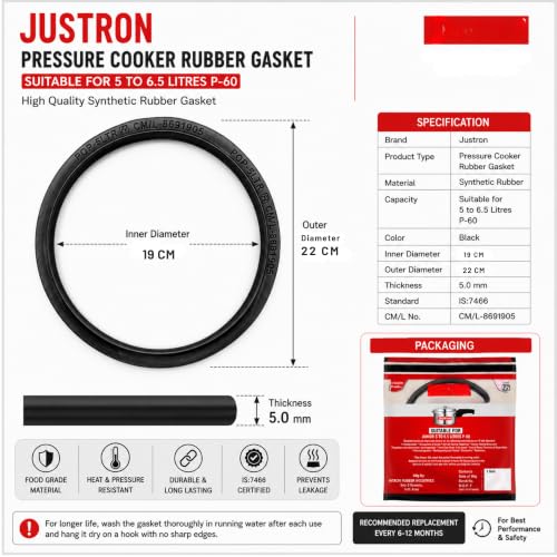 Image of Pressure Cooker Rubber Gasket for 5 to 6.5 Litres