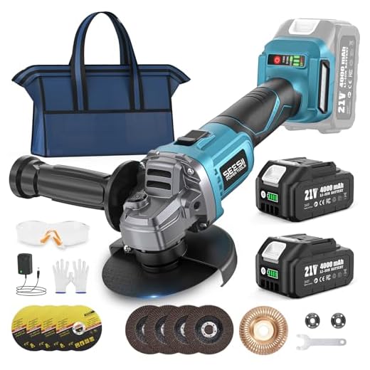 Seesii Cordless Angle Grinder with Batteries