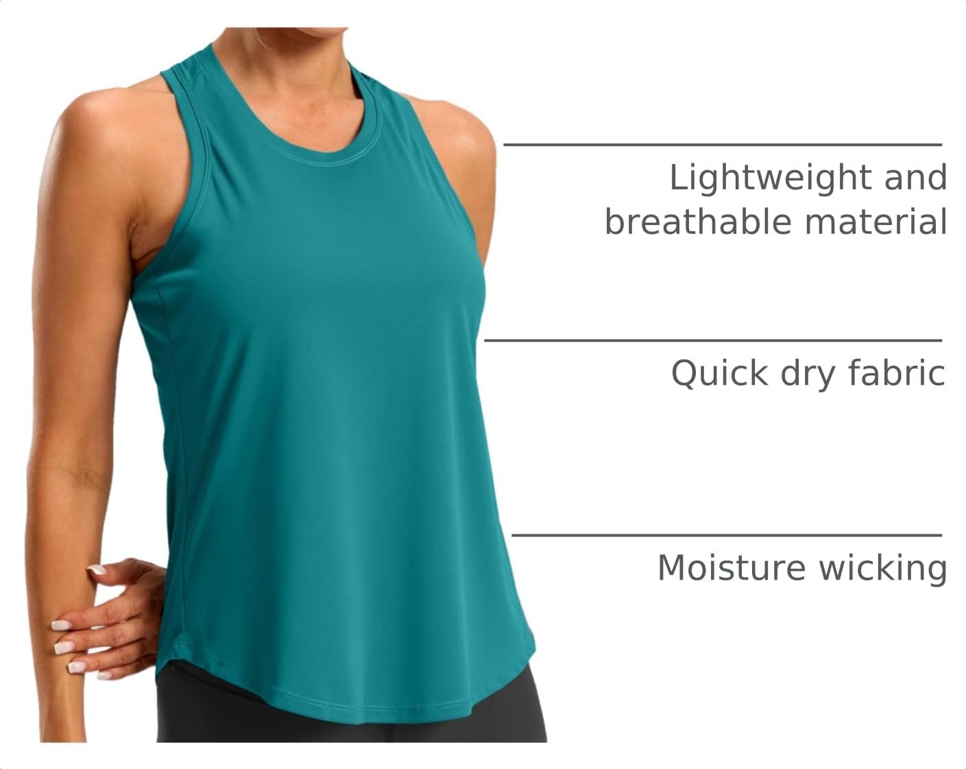  Women's Workout Tank Tops Racerback Athletic ym Shirts | Lihtweiht, Quick Dry, Breathable, Moisture Wickin, Loose Fit, Sleeveless, for Runnin Yoa Sports Tennis Pilates thumbnail
