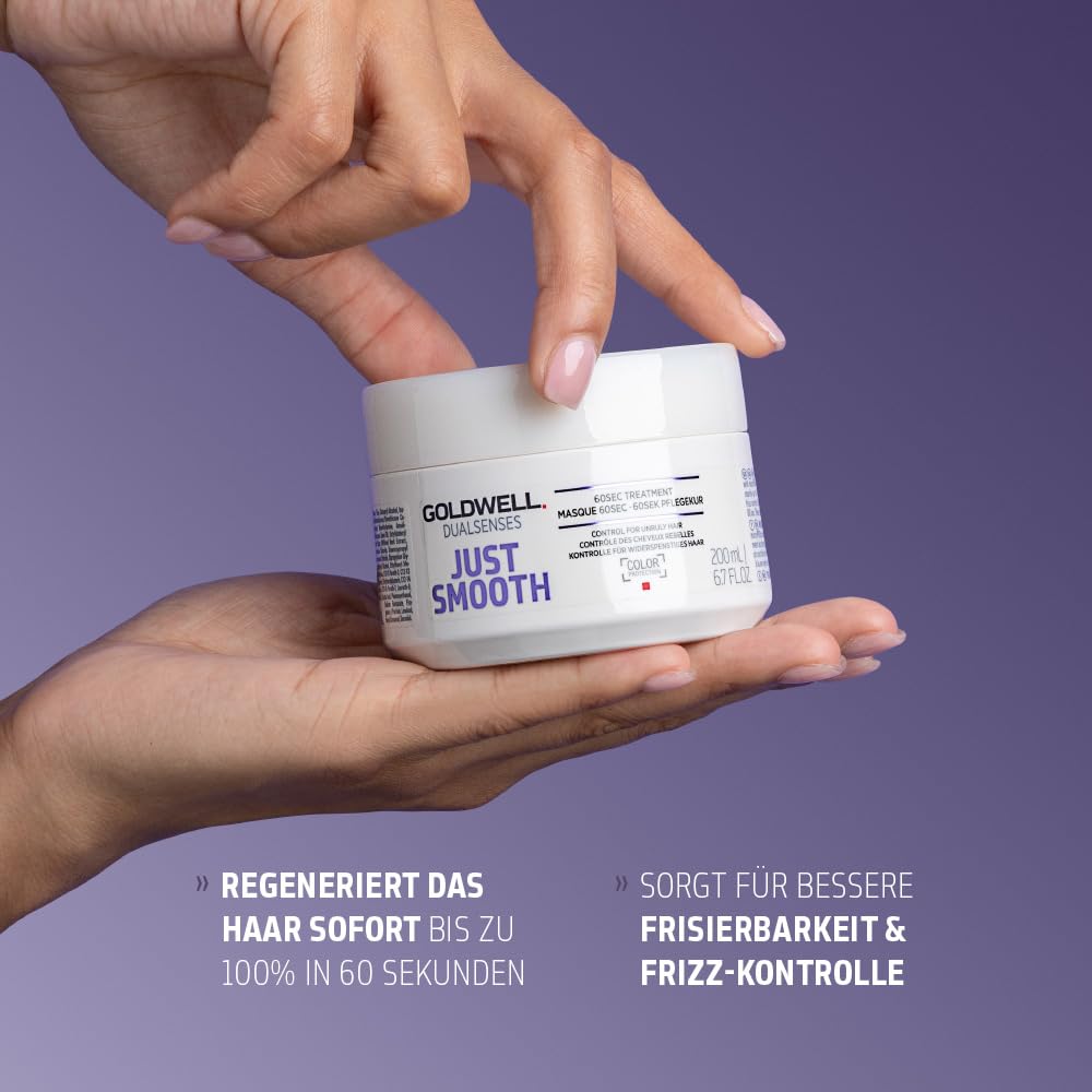 Goldwell Dualsenses Just Smooth Haarkur, professionelle Haarpflege für trockenes & strapaziertes Haar, Salonqualität