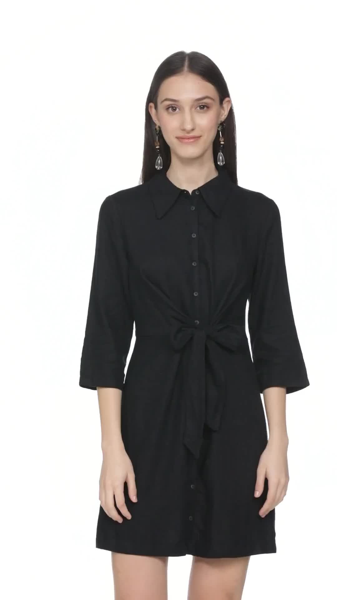 Watch Marks & Spencer Women's Linen Blend Fit and Flare Midi Dress on  Amazon Live