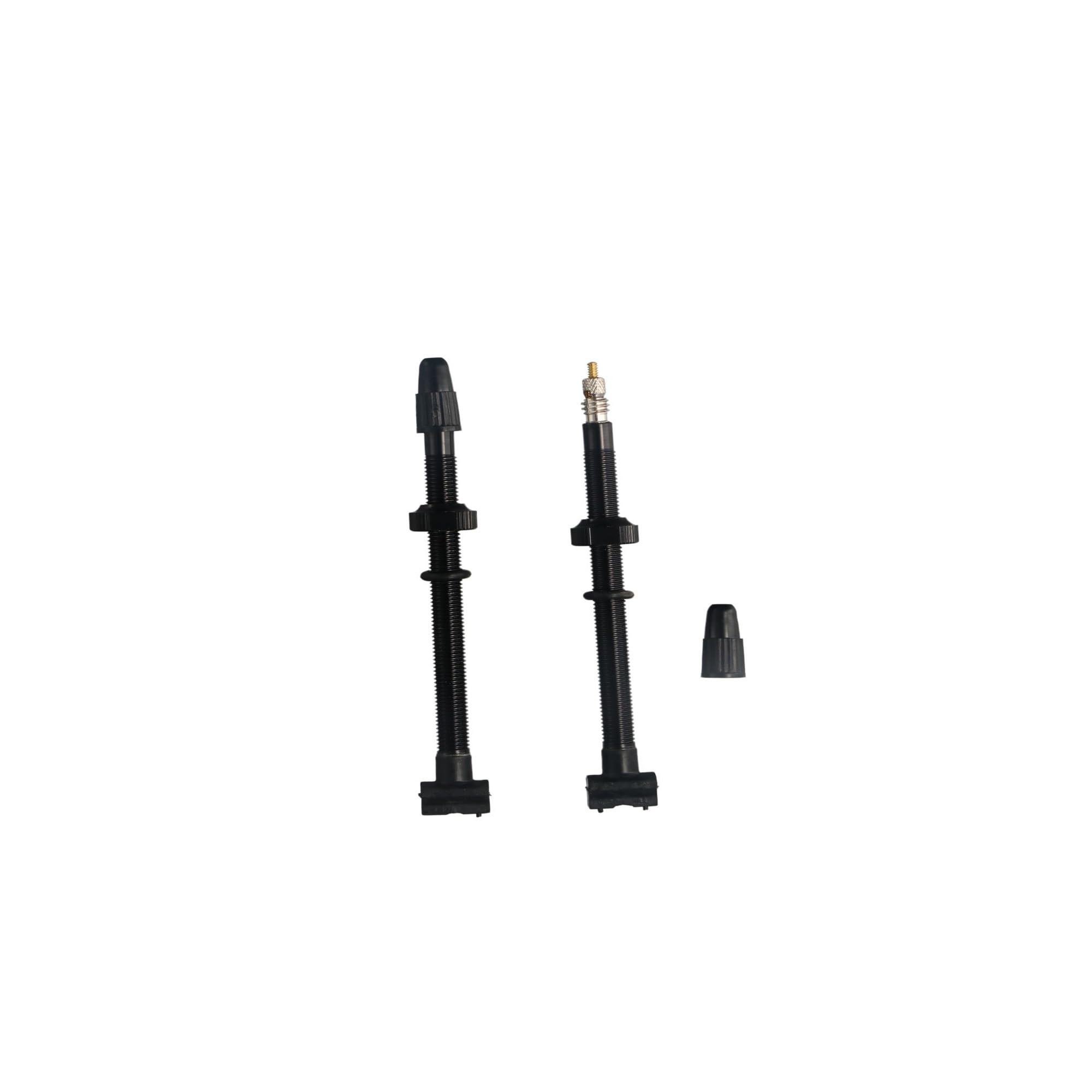 2 Pcs Alloy Valve Nipples 60mm/80mm Bicycle Tubeless Presta Valve Stems No Leak Presta Value Stems Kits with Valve Stem Caps Fit Most Bicycle