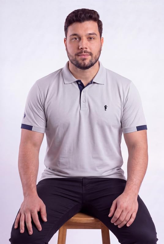 Image of EPPE Men's Plus Size Polo T-Shirt |Regular Fit, Stretchable Micropolyester Half Sleeve T-Shirt for Men|Casual & Sports Wear