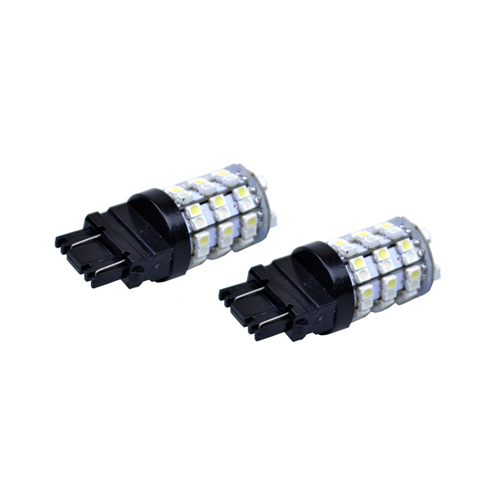 FLYPIG 2x 3157 3357 3457 Switchback Amber White Front Turn Signal LED Light 60 Epistar LED Bulb High Bright Turn Signal Light