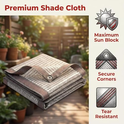 Voile Anti-UV 95% Aluminium Thermo-Régulateur avec Œillets