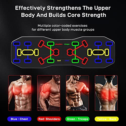 Push Up Board, Professional Pushup Bar System For Chest, Portable Multi-Function Foldable For Home Gym, Push Up Handles For Floor, Multi-Function 12 In 1 Push Up Bar With Color Coded, Strength Training Equipment For Men & Women #TOP1