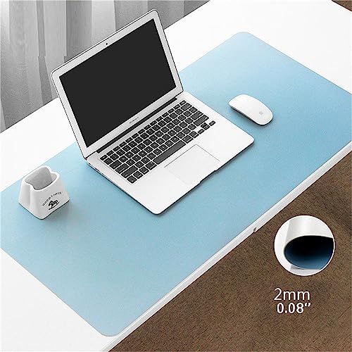 Tapis de souris grand format LL-COEUR bleu ciel et gris pour bureau moderne - 6