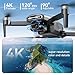 GPS Drone with Camera for Adults 4k,Brushless Motor, Auto Return Home, Follow Me,Optical Positioning,5G FPV Video Transmission,120°FOV Camera, 90°Adjustable Lens,2Batteries, Carrying Case,Under249g