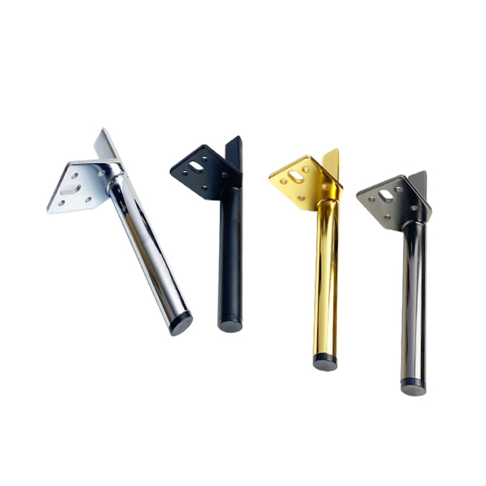 Patas de metal para muebles, paquete de 4 patas de sofá, patas de repuesto para escritorio, soporte de TV, mesita de noche, tocador, sofá, patas de armario de hierro, patas de muebles de baño (color