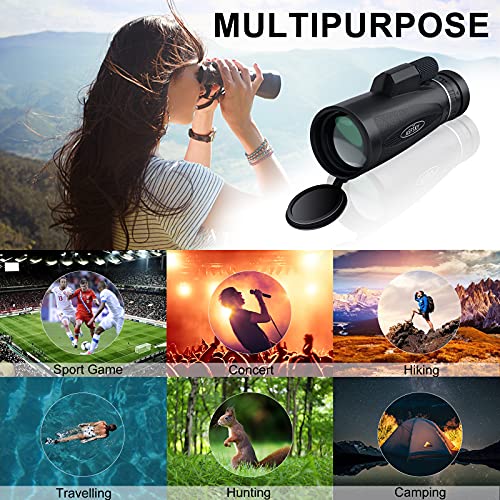 Monocular Telescope 12 x 60 HD High Definition Waterproof Mount with Mobile Phone Holder and Tripod Telescopic Gadget… – Bild 7