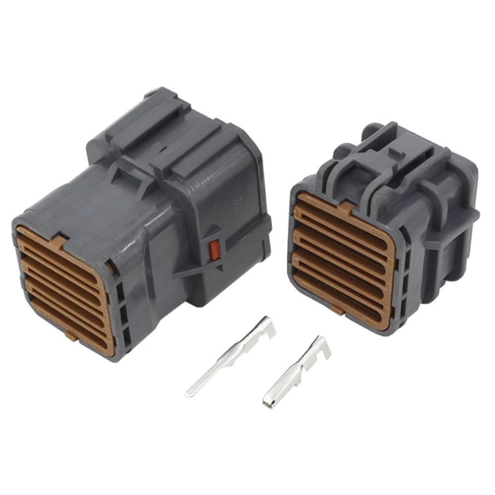 Yige Store 16-poliger wasserdichter Kfz-Steckverbinder, quadratischer Steckverbinder mit Anschluss 7222-7564-40, DJ7161Y-2-11/21 (Color : Male and female plug, Size : 5 Sets)