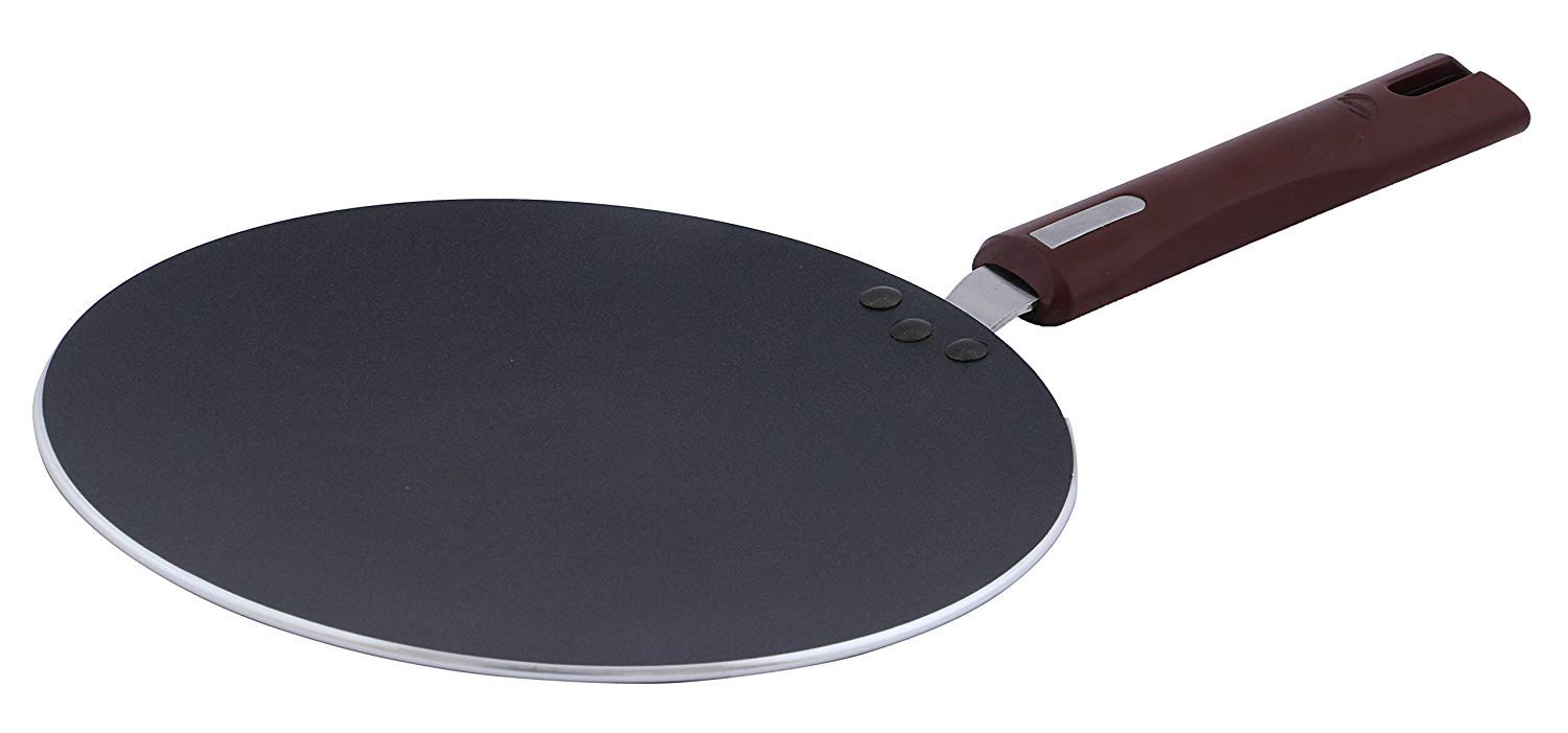 Nirlep J Class Aluminium Non Stick Concave Tawa, 4 mm, Multicolor (JCG 22)