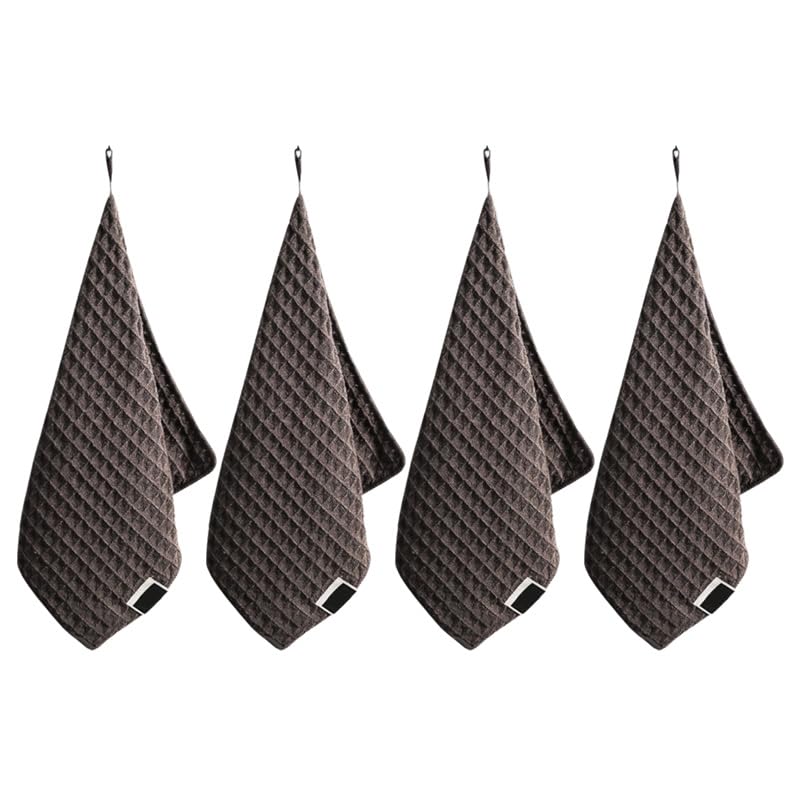 Set 4 Asciugamani In Microfibra Per Macchina Da Caffè – Super Assorbenti, Morbidi, Senza Pelucchi – 30x30 Cm