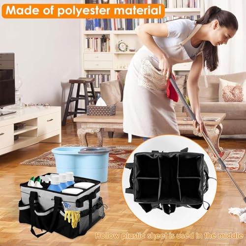 Sac de nettoyage multifonction avec poches compartimentées pour accessoires de douche - 3