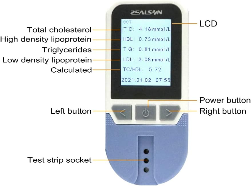 Buy Lipid Test Meter Cholesterol Test Meter HDL LDL Triglycerides Cholesterol Monitor Meter kit