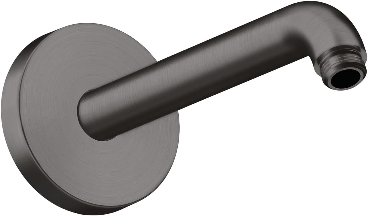 AXOR ShowerSolutions 9-inch Modern Showerarm in Brushed Black Chrome, 26435341