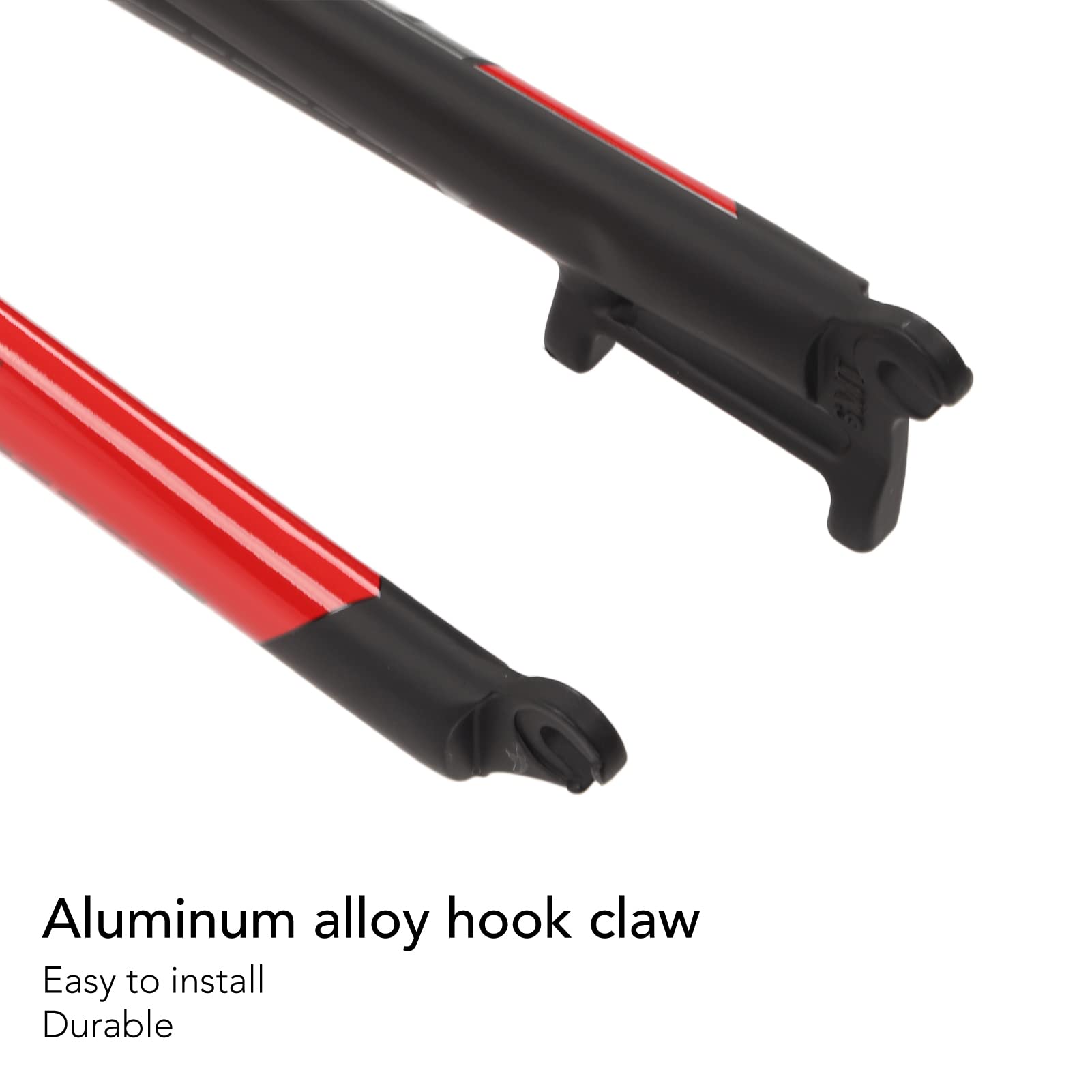 Rowerowy widelec rower górski sztywny widelec rowerowy widelec wysokiej wytrzymałości stop aluminium prosta rura pojedyncza tarcza hamulcowa 160 mm do 26w 27,5in 29 cali uniwersalny (czarny czerwony)