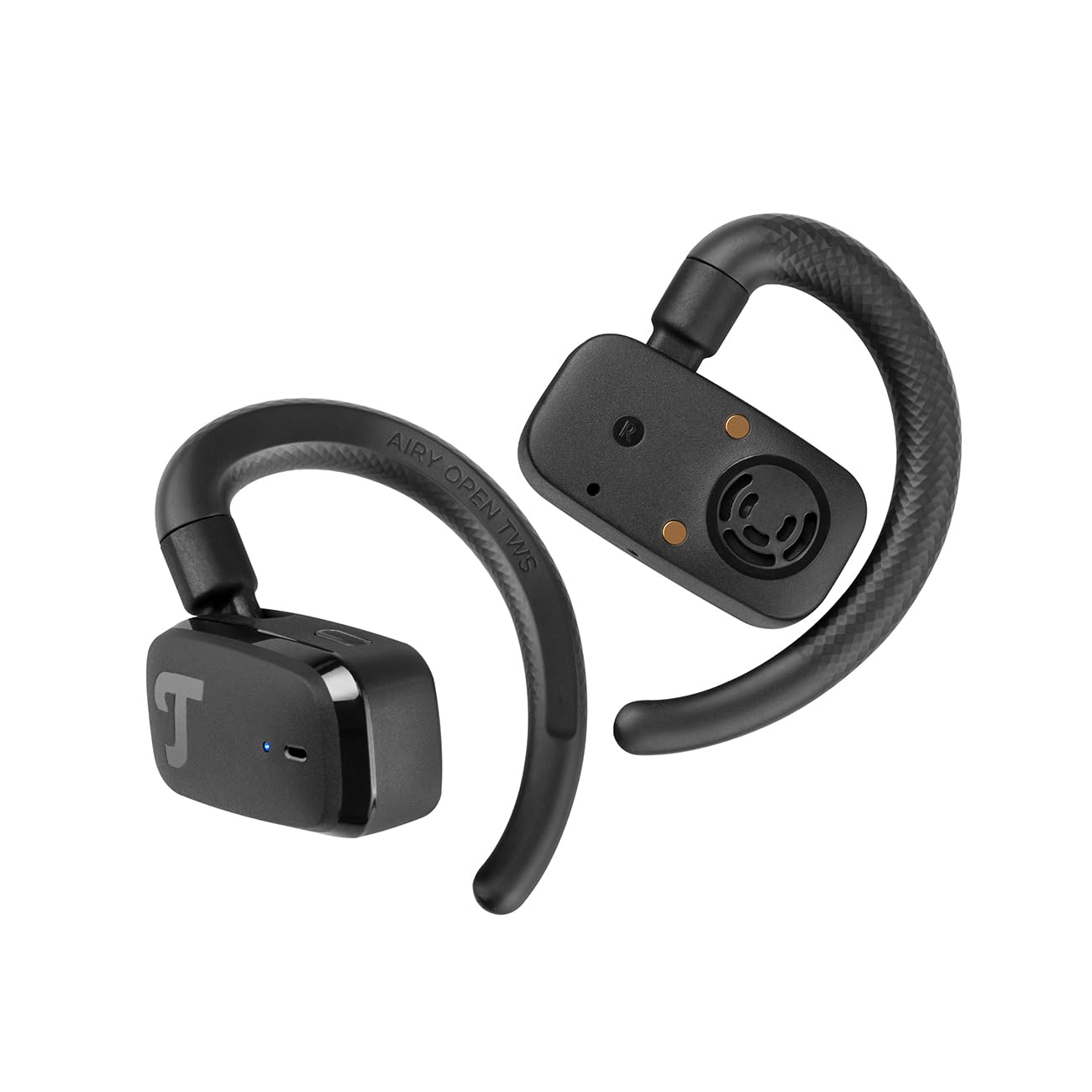 Teufel AIRY Open TWS Kabellose Bluetooth Open Ear Kopfhörer, True Wireless | True Wireless Ohrhörer mit Mikrofon, IPX4 wasserdicht, bis 20 Stunden Akkulaufzeit, Intuitive Touch Steuerung -Night Black