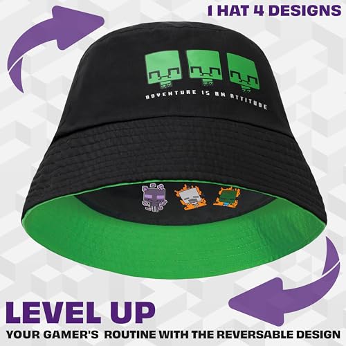 Image of Minecraft Boys Bucket Hat, Sun Hat for Kids Beach Summer Holiday Essentials - Gifts for Gamers