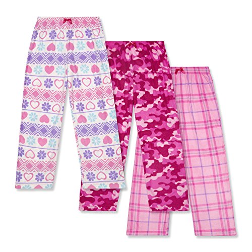 Mad Dog Girls 3 Pack Fleece Sleep Pant Pink