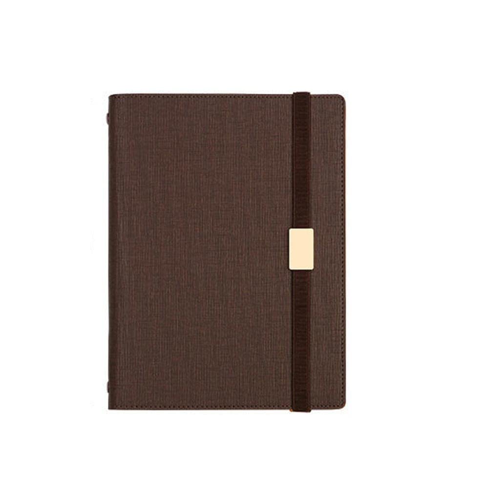 EDDGE Cuaderno de Hojas Sueltas en Espiral extraíble con Superficie de Cuero de Oficina for Asuntos comerciales, Bloc de Notas Multifuncional con 6 Agujeros (Color : Rosso)