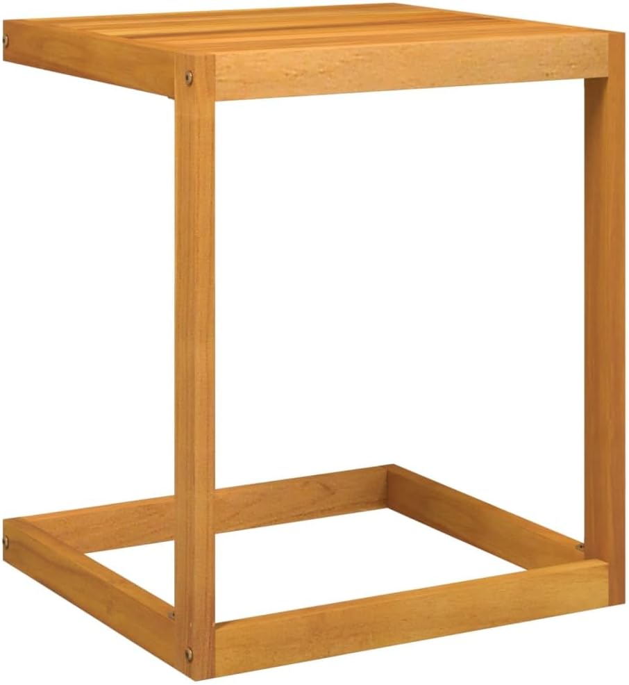 C Table - Solid Acacia Wood for Patio and Indoor Use - 16.5x15.7x19.7 - Stylish and Practical Outdoor Furniture