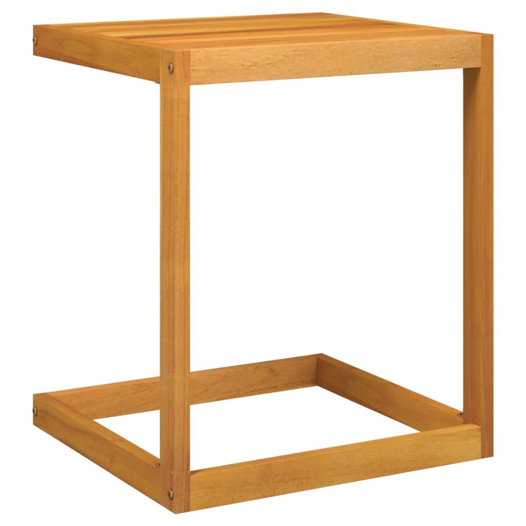 Mesa C de madera maciza de acacia 42 x 40 x 50 cm, mesa de café robusta con diseño en C para sofá o cama, mesa estable para bebidas y aperitivos, duradera
