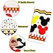 Aunifun Mouse Head Tablecloth Birthday Party Supplies Disposable Plastic Mouse Table Cover for Mouse Theme Party Decorations, 87X52in