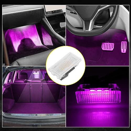 Kit de 8 luces LED interiores moradas para Tesla Model 3/Y/S/X miniatura 5
