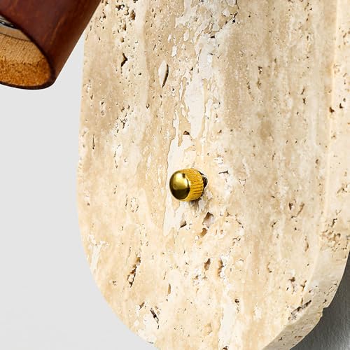 Lámpara de pared de madera maciza y travertino para pasillos oscuros 4