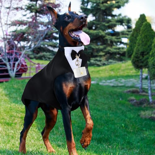 Disfraz de Smoking para Perros Grandes Huhumy 4 Pzs miniatura 4