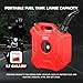DNA MOTORING 1.3 Gallon Portable Transfer Tank Fuel Can Storage Container, for Most Car Motorcycle, ATV, Off-Road Vehicles with Lockable Bracket & Key, Red (2-Pack), TOOLS-00499