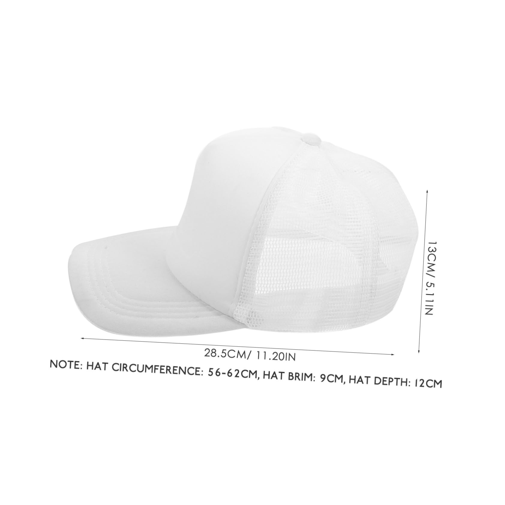 Baseball in Rete Leggeri e Traspiranti per Sublimazione Cappelli Vuoti per DIY Resistenti e per