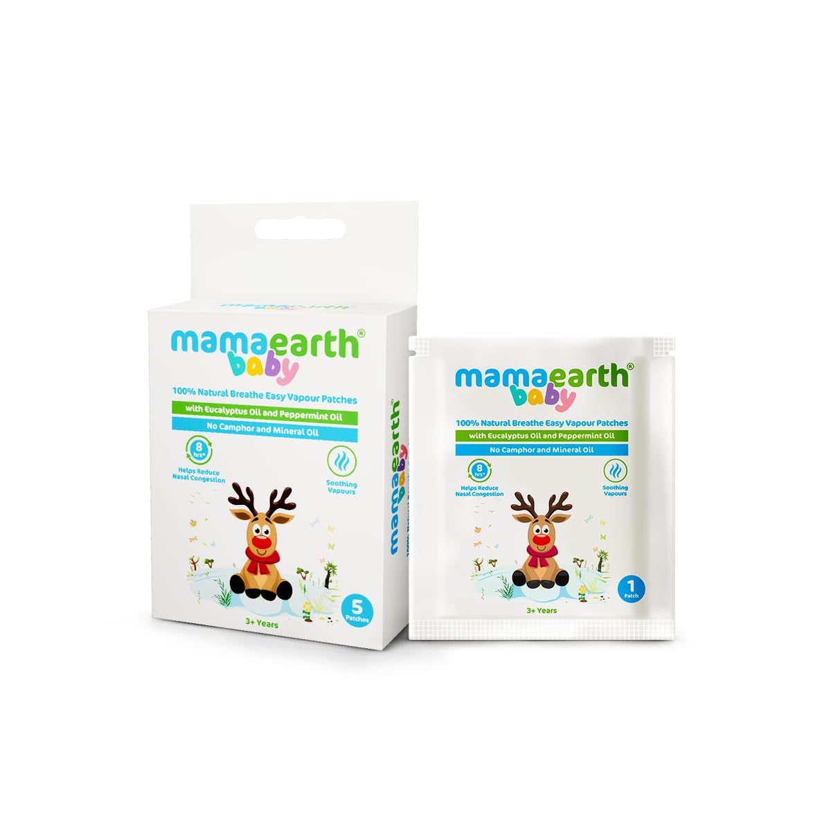 Mamaearth Baby 100% Natural Breathe Easy Vapour Patches with Eucalyptus Oil & Peppermint Oil - 5 pcs 100% Natural Ingredients | Free from Camphor & Mineral Oil | Up to 8 Hrs Relief from Nasal Congestion-picture-11