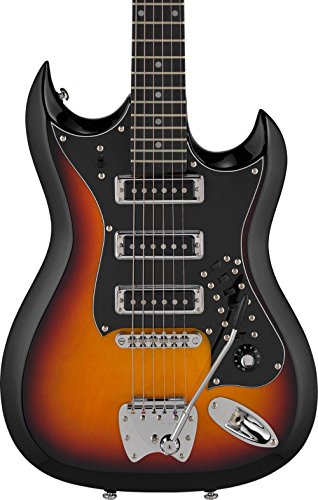 Hagstrom HIII-3SB Guitare électrique 6 cordes avec corps solide Sunburst soleil - Les Beatles, Paul McCartney, John Lennon, RIngo Starr, George Harrison Hagstrom HIII-3SB Guitare électrique 6 cordes avec corps solide Sunburst soleil