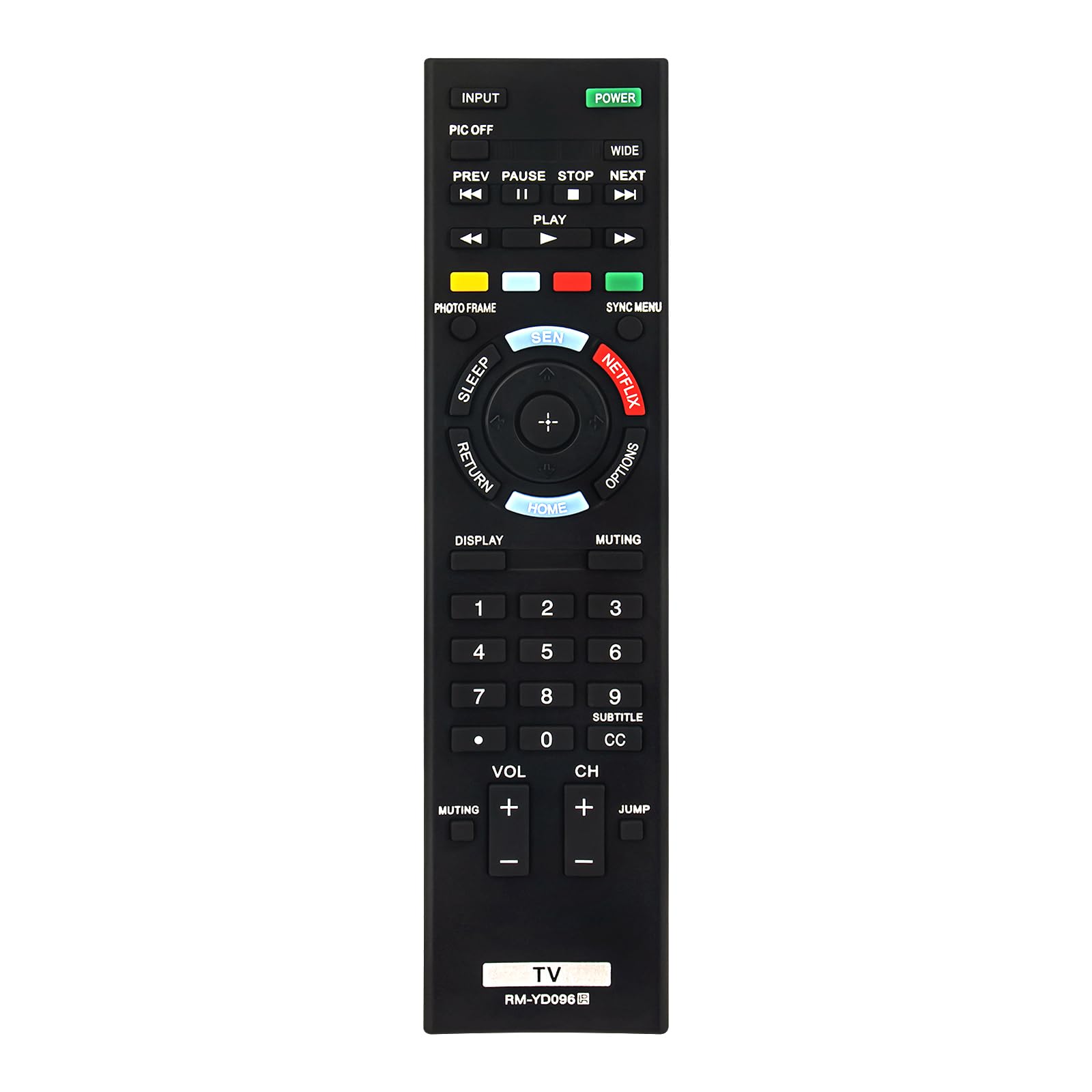 Amazon.com: RM-YD096 Replaced Remote fit for Sony TV KDL-60R510A